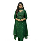 Snazzy Women's Georgette Ethnic Motif Round 3/4th Sleeve Kurti With Pant Dupatta Set