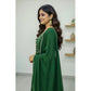Snazzy Women's Georgette Ethnic Motif Round 3/4th Sleeve Kurti With Pant Dupatta Set