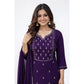Snazzy Women's Georgette Ethnic Motif Round 3/4th Sleeve Kurti With Pant Dupatta Set