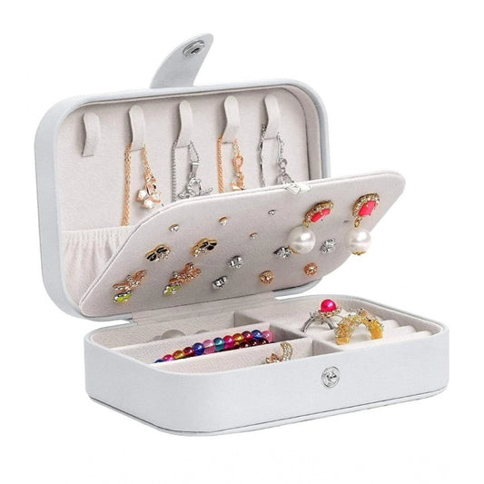 Modish PU Leather Solid Jewelry Storage Box