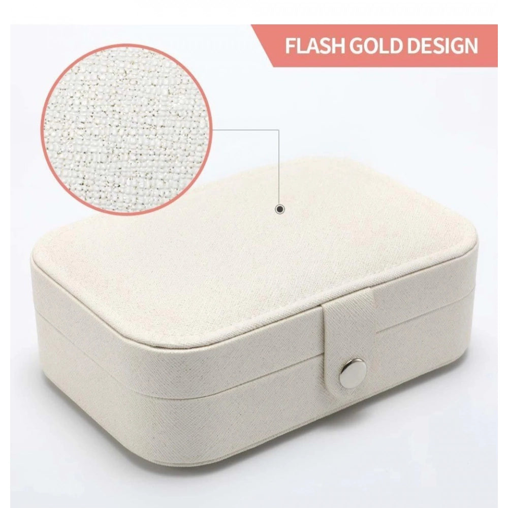 Modish PU Leather Solid Jewelry Storage Box