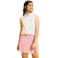 Sophisticated Girl's Polyester Lurex Printed Sleeveless Top Set