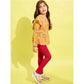 Funky Girl's Polyester Floral One Shoulder Jeggings Set