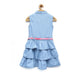 Funky Girl's Denim Embellished Sleeveless Dress with Belt