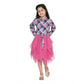 Twinkling Girl's Polyster Crepe Lace Inserts Long Sleeves Dress
