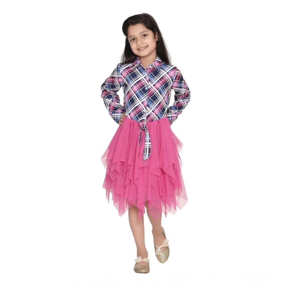 Twinkling Girl's Polyster Crepe Lace Inserts Long Sleeves Dress