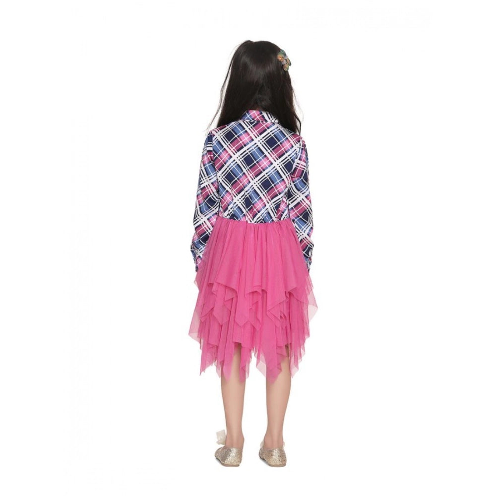 Twinkling Girl's Polyster Crepe Lace Inserts Long Sleeves Dress