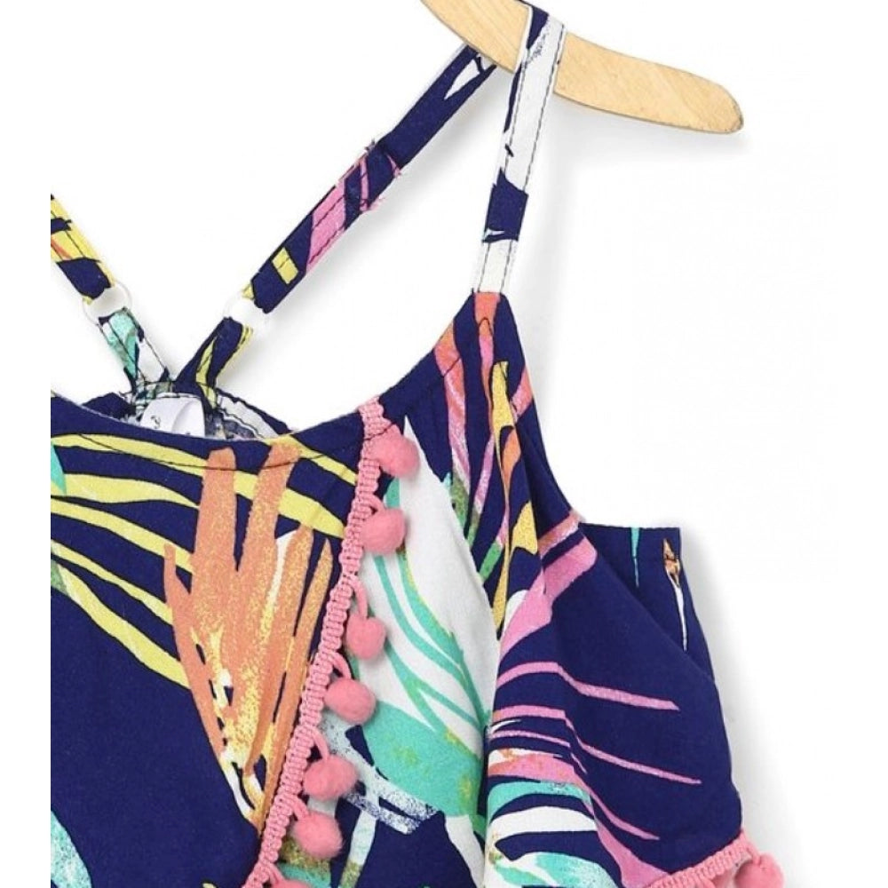 Twinkling Girl's Rayon Printed Shoulder Straps Dress
