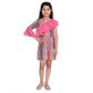 Funky Girl's Cotton &amp; Polyester Printed 3/4th Sleeves Dress