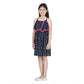 Classic Girl's Rayon Flamingo Print Sleeveless Dress