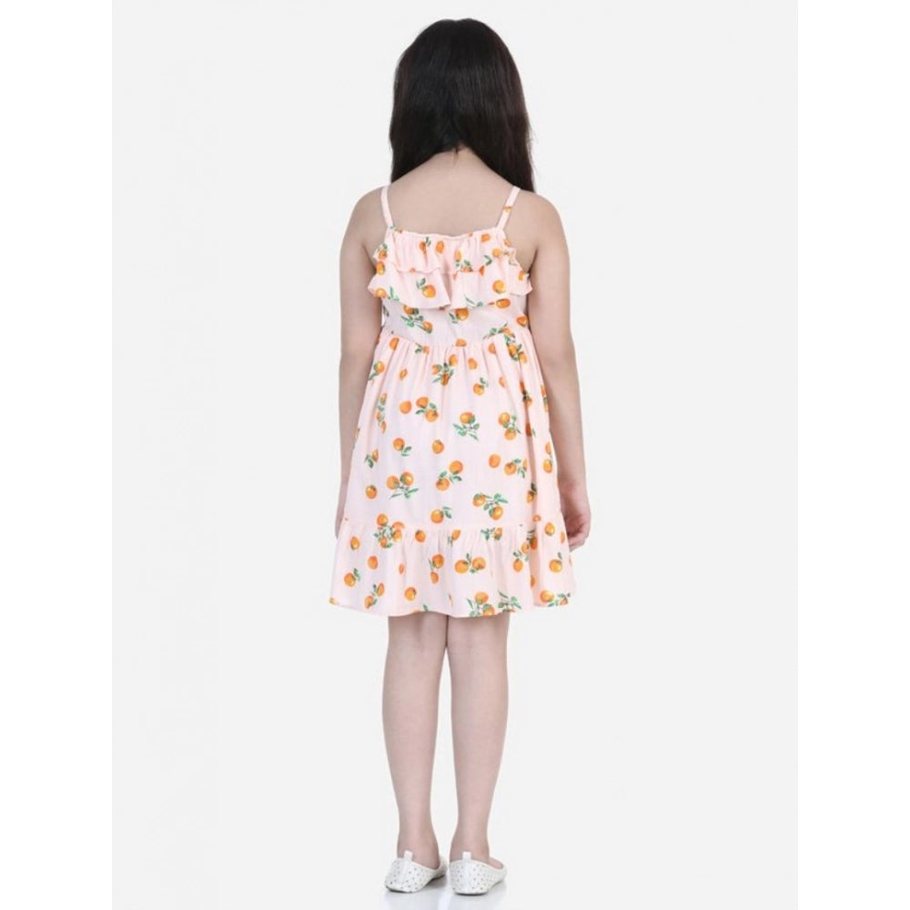 Funky Girl's Rayon Printed Sleeveless Dress