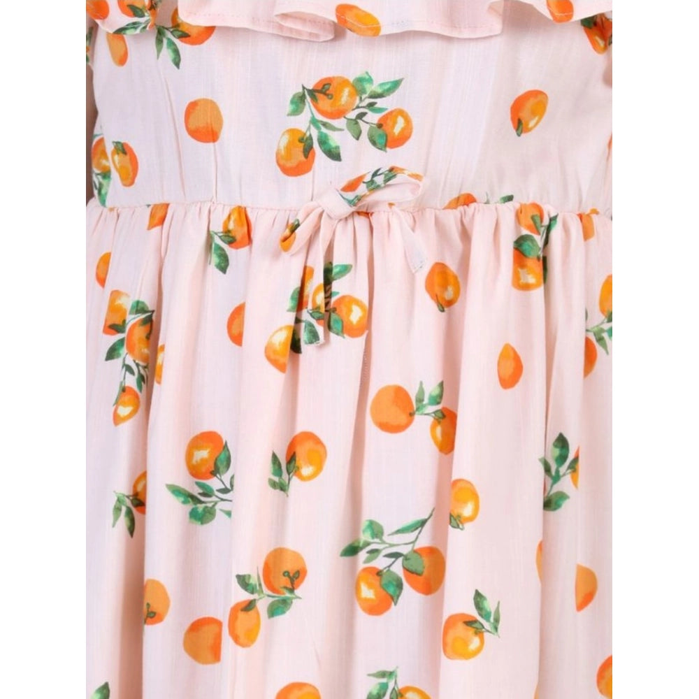 Funky Girl's Rayon Printed Sleeveless Dress