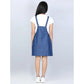 Funky Girl's Denim Solid Sleeveless Dress