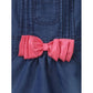 Twinkling Girl's Denim &amp; Cotton Bow Sleeveless Dungaree