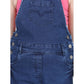 Exquisite Girl's Denim Patch Work Buttoned Dungaree