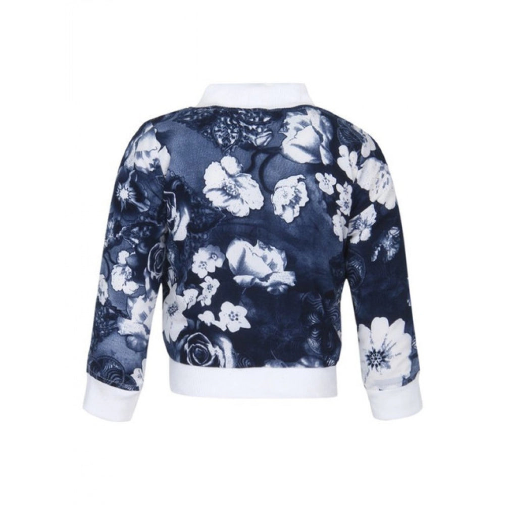 Sophisticated Girl's Polyester Printed Long Sleeves Bomber Jacket