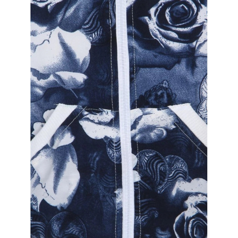 Sophisticated Girl's Polyester Printed Long Sleeves Bomber Jacket