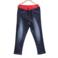 Unique Girl's Denim Ribbed Elasticated Jeans