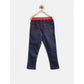 Unique Girl's Denim Ribbed Elasticated Jeans