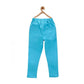 Unique Girl's Denim Solid Elasticated Jeggings cum Jeans