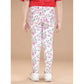 Comfy Girl's Cotton Lycra Floral Elasticated Jeggings