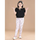 Comfy Girl's Cotton Lycra Floral Elasticated Jeggings