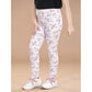 Comfy Girl's Cotton Lycra Floral Elasticated Jeggings