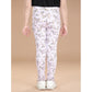 Comfy Girl's Cotton Lycra Floral Elasticated Jeggings