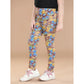 Comfy Girl's Cotton Lycra Floral Elasticated Jeggings