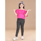 Comfy Girl's Cotton Lycra Floral Elasticated Jeggings