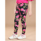 Comfy Girl's Cotton Lycra Floral Elasticated Jeggings
