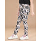 Comfy Girl's Cotton Lycra Floral Elasticated Jeggings