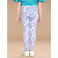 Comfy Girl's Cotton Lycra Floral Elasticated Jeggings