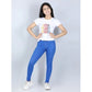 Fashionista Girl's Cotton Lycra Solid Elasticated Jeggings