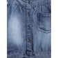 Elite Girl's Denim Embroidered Sleeveless Jumpsuit