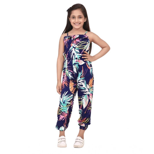 Elite Girl's Rayon Printed Sleeveless Jumpsuit