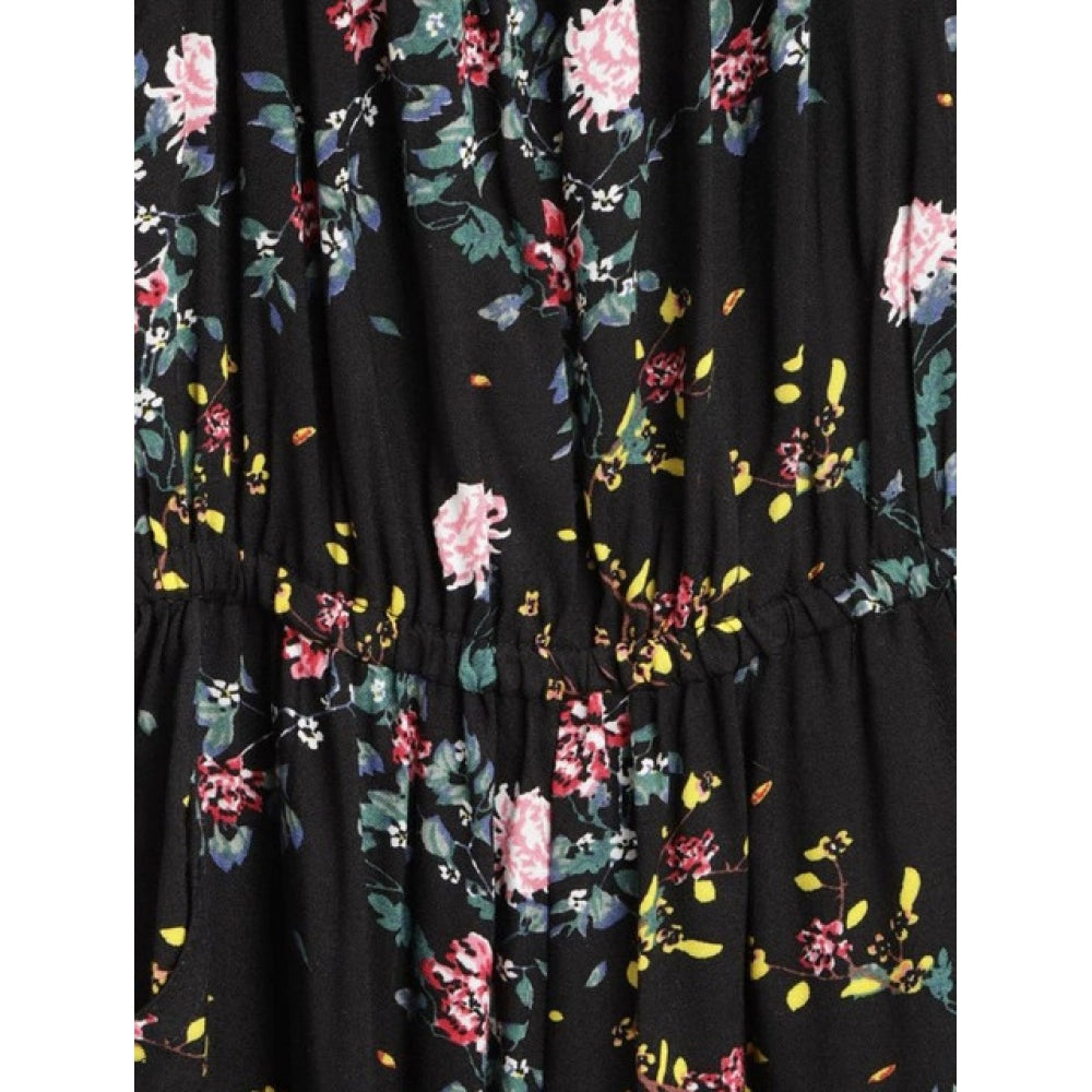Elite Girl's Rayon Floral Sleeveless Jumpsuit
