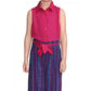 Elite Girl's Rayon Colour Block Sleeveless Jumpsuit