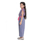 Funky Girl's Cotton Striped Flutter Jumpsuit