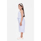 Classic Girl's Polyester Cotton Blend Striped Sleeveless Jumpsuit