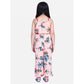 Classic Girl's Polyester Crepe Floral Shoulder Straps Jumpsuit