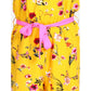 Classic Girl's Polyester Crepe Floral Shoulder Straps Jumpsuit