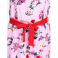 Classic Girl's Polyester Crepe Floral Shoulder Straps Jumpsuit