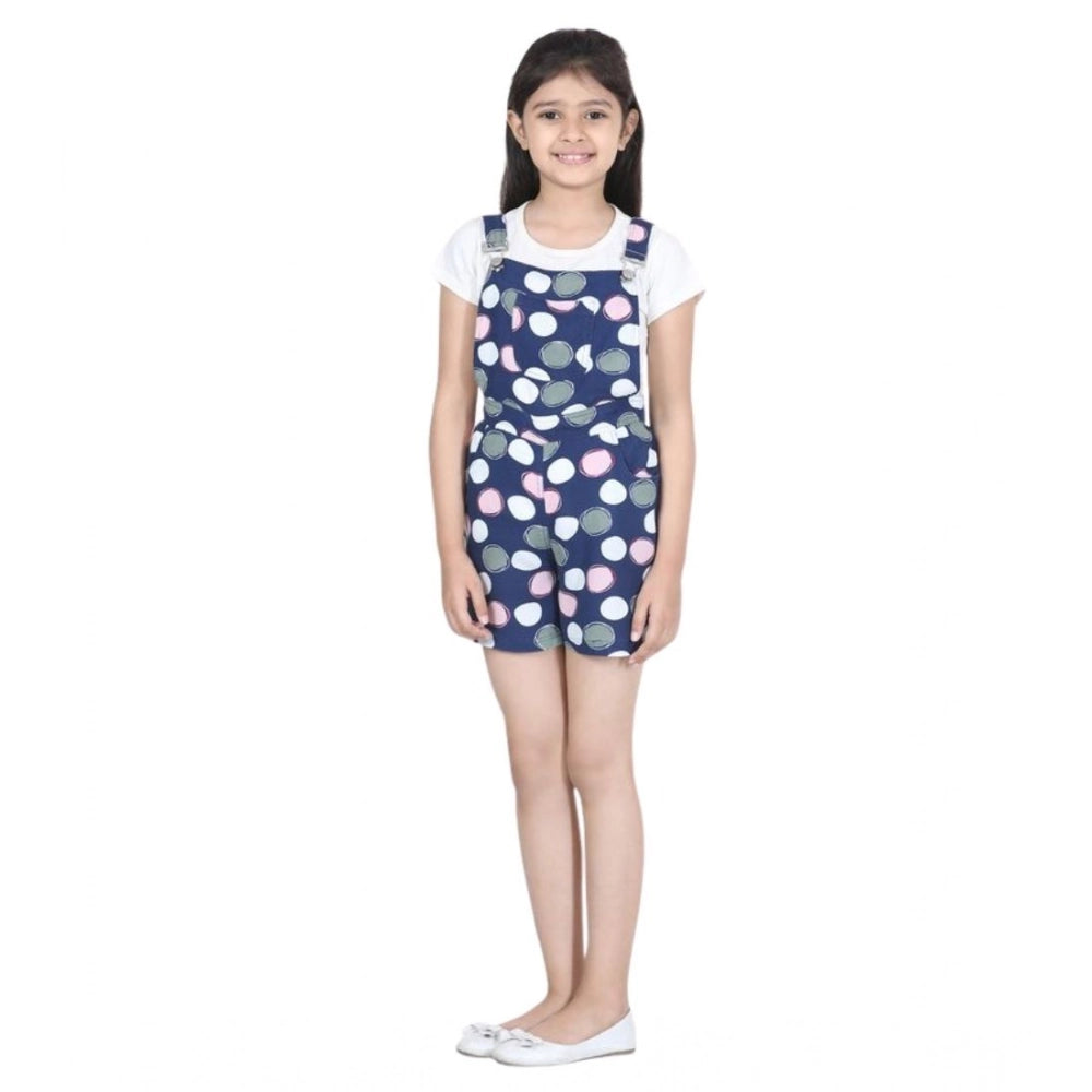 Classic Girl's Rayon Polka Sleeveless Jumpsuit