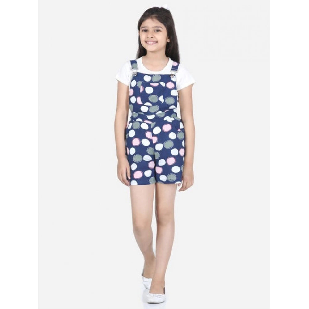 Classic Girl's Rayon Polka Sleeveless Jumpsuit