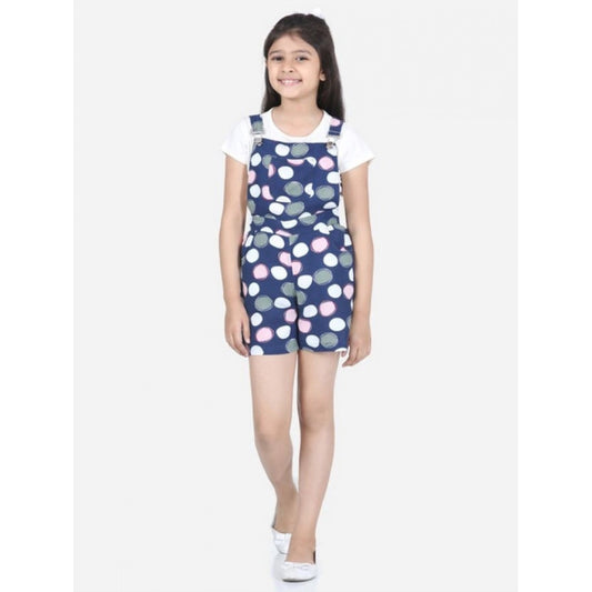 Classic Girl's Rayon Polka Sleeveless Jumpsuit