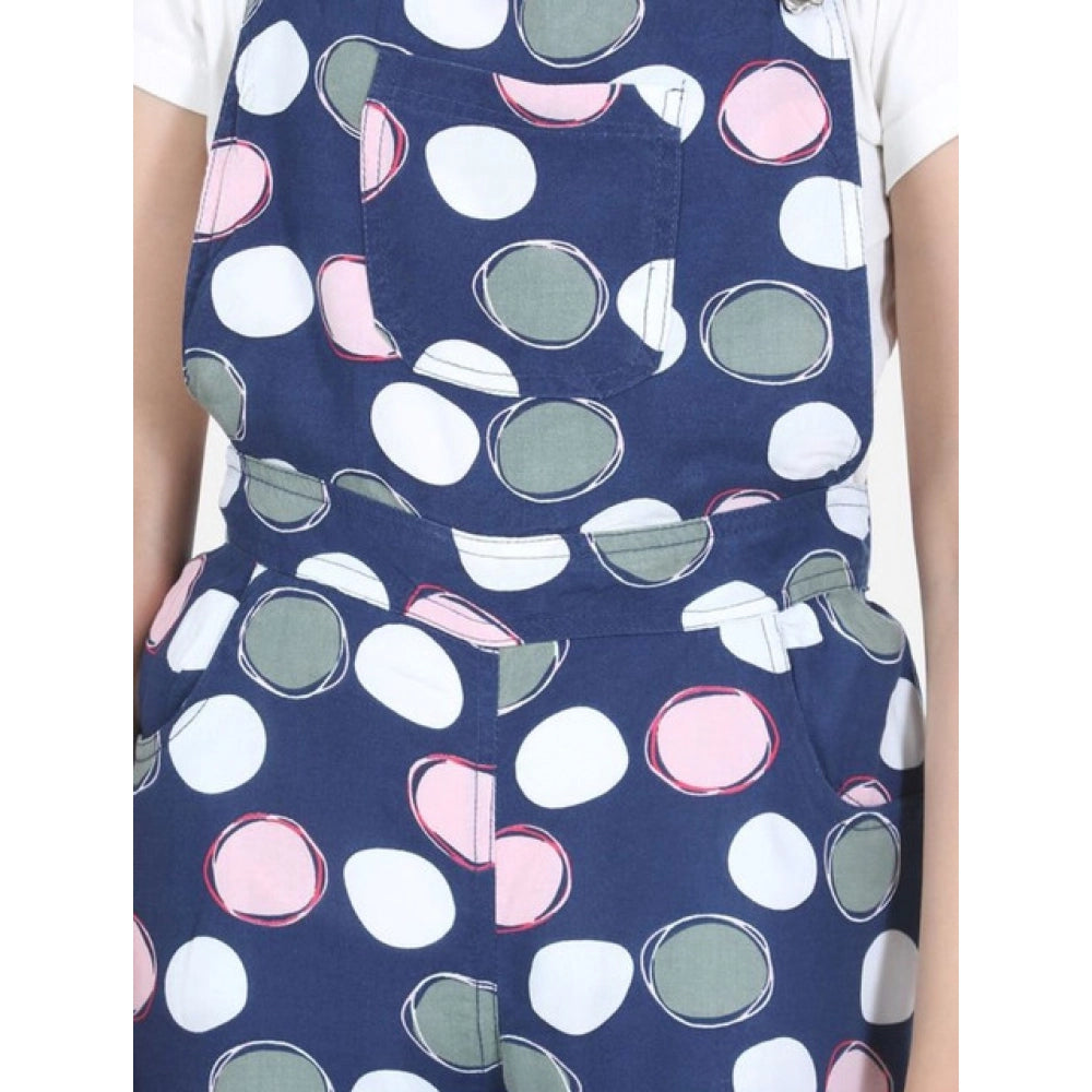 Classic Girl's Rayon Polka Sleeveless Jumpsuit