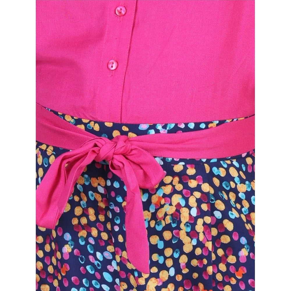 Elite Girl's Bodice-Rayon Colour Block Sleeveless Jumpsuit
