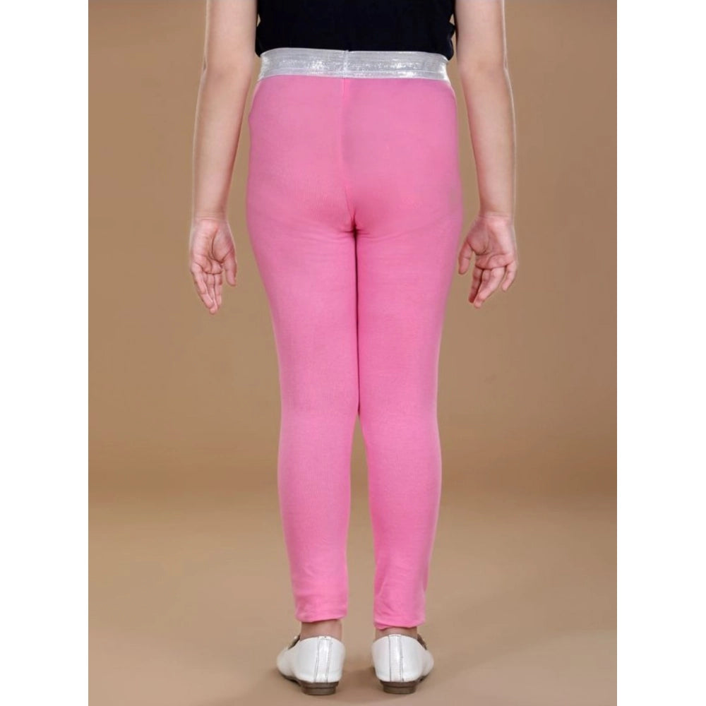 Urbane Girl's Cotton Lycra Star Print Elasticated Leggings