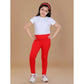 Urbane Girl's Cotton Lycra Solid Elasticated Leggings